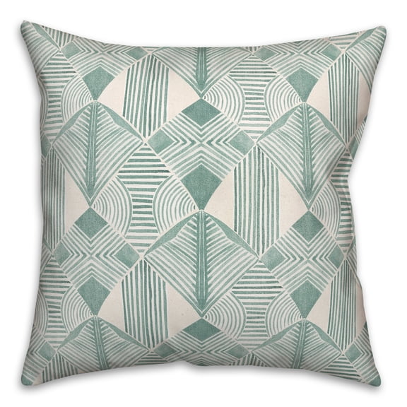 Creative Products Abstract Leaves 18 x 18 Spun Poly Pillow