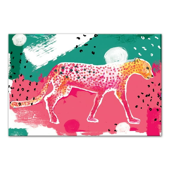 Creative Products Abstract Painted Cheetah 12x18 Canvas Wall Art