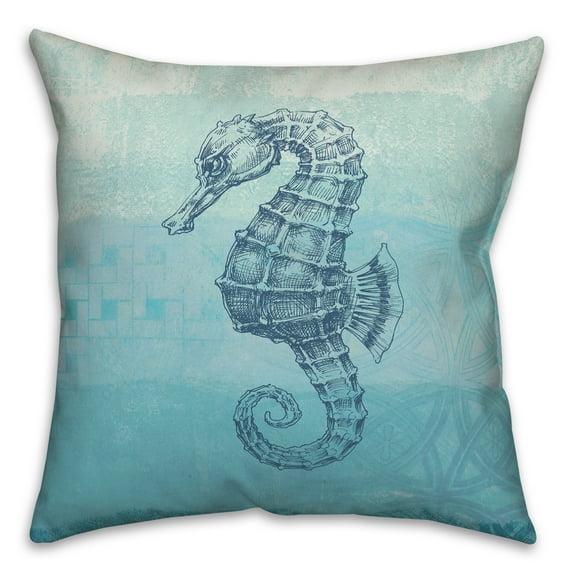 Creative Products Abstract Seahorse 18x18 Spun Poly Pillow