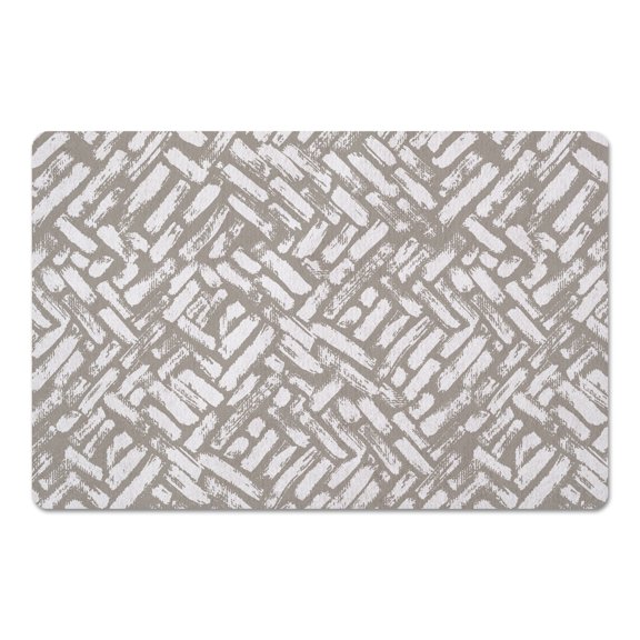 Creative Products Abstract Strokes Khaki 27x18 Floor Mat