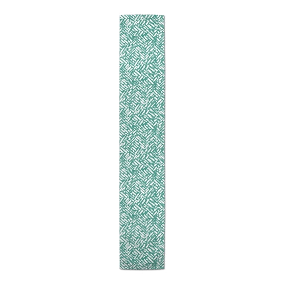 Creative Products Abstract Strokes Pattern Teal 16x72 Poly Twill Table Runner