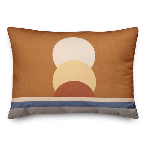 Creative Products Abstract Sunset Shapes 14x20 Spun Poly Pillow