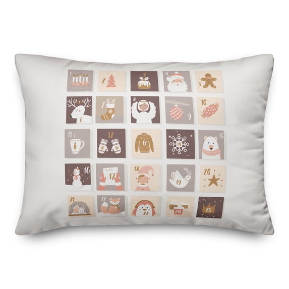 Creative Products Advent Days Christmas 20 x 14 Spun Poly Pillow