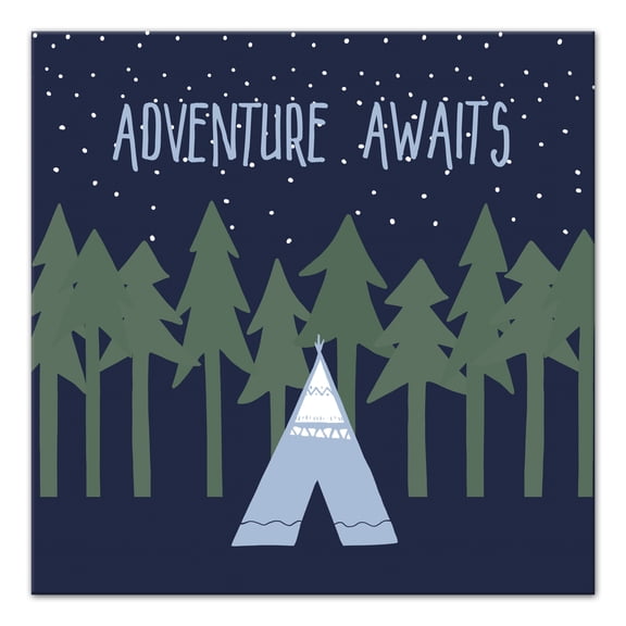 Creative Products Adventure Awaits Night 24x24 Canvas Wall Art
