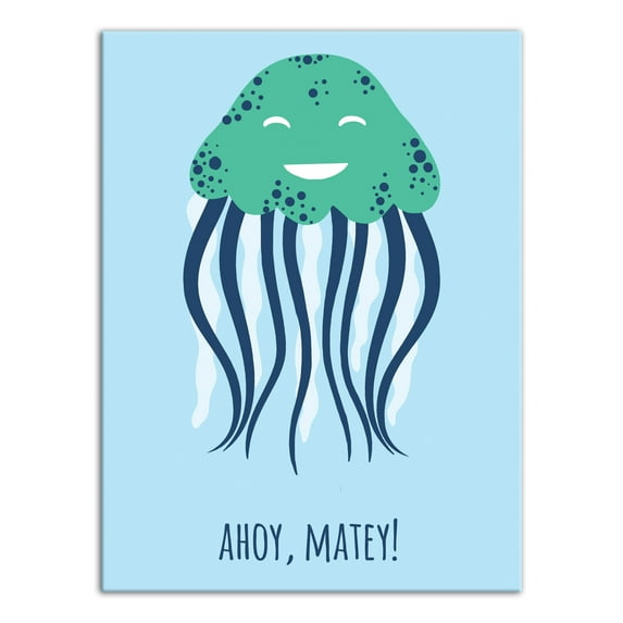 Creative Products Ahoy Matey Jellyfish 12 x 16 Canvas Wall Art
