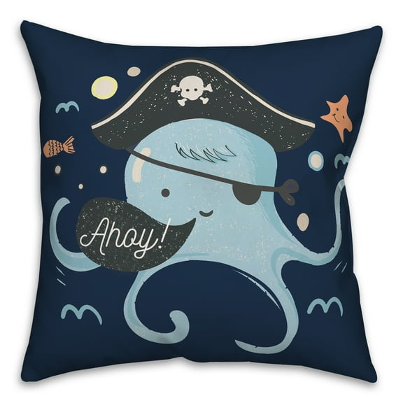Creative Products Ahoy Octopus 16x16 Spun Poly Pillow
