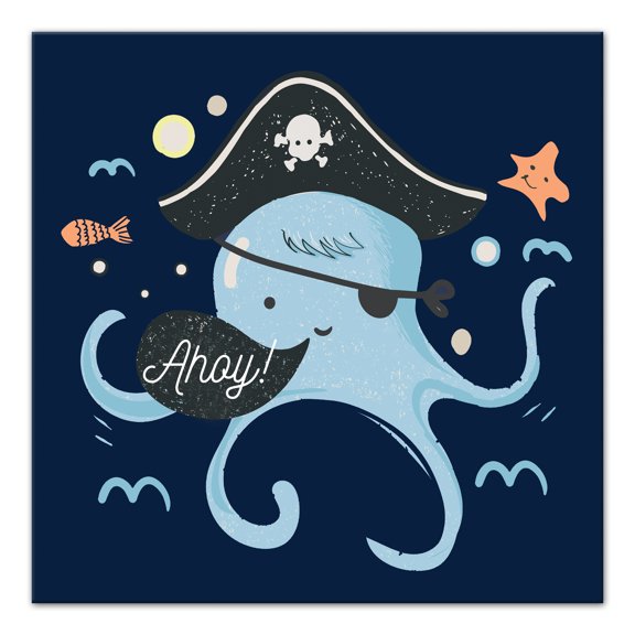Creative Products Ahoy Octopus 20x20 Canvas Wall Art