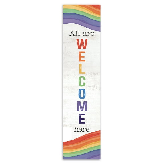 Creative Products All Are Welcome Here 10.5 x 47 Porch Leaner