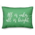 thumbnail image 1 of Creative Products All Is Calm, All Is Bright in Light Green 14x20 Spun Poly Pillow, 1 of 2