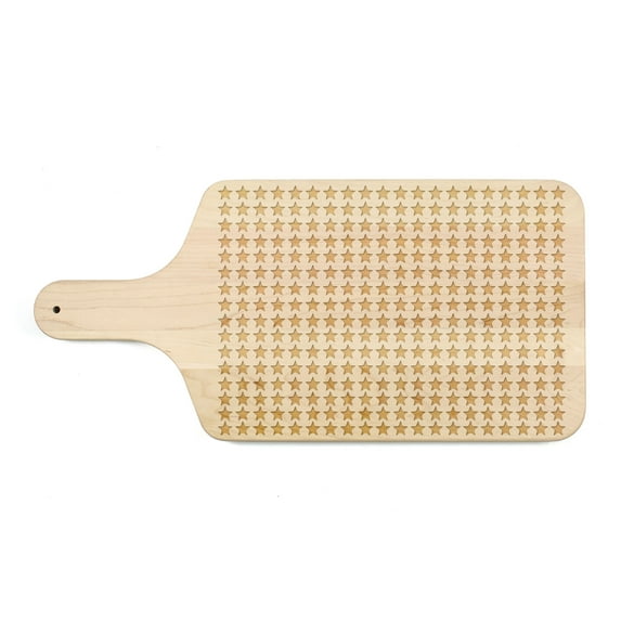 Creative Products All Over Stars 17 x 8 Maple Paddle Cutting Board