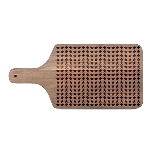 Creative Products All Over Stars 17 x 8 Walnut Paddle Cutting Board