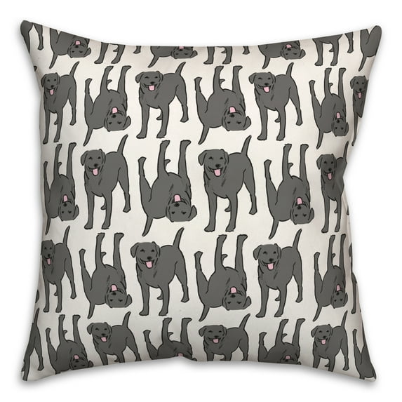 Creative Products All the Black Labs 16 x 16 Spun Poly Pillow