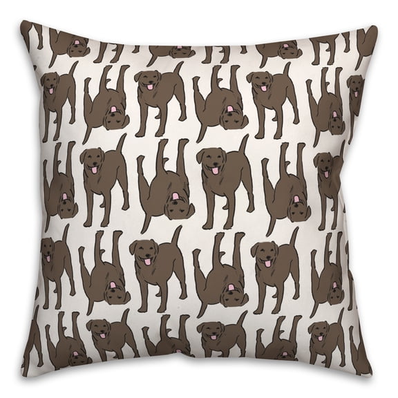 Creative Products All the Chocolate Labs 16 x 16 Spun Poly Pillow