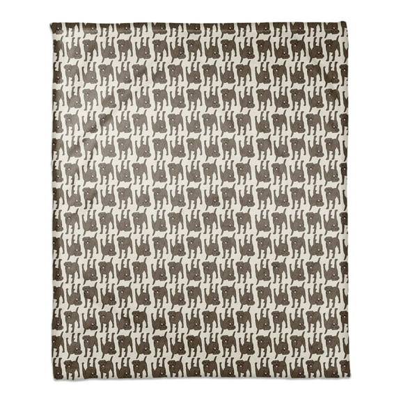 Creative Products All the Chocolate Labs 60 x 80 Coral Fleece Blanket