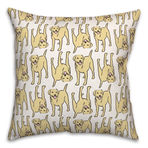 Creative Products All the Yellow Labs 16 x 16 Spun Poly Pillow