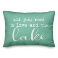 thumbnail image 1 of Creative Products All you need is love and the lake script mint 14x20 Indoor / Outdoor Pillow, 1 of 2