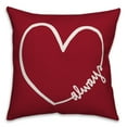 thumbnail image 1 of Creative Products Always Heart 18x18 Spun Poly Pillow, 1 of 2