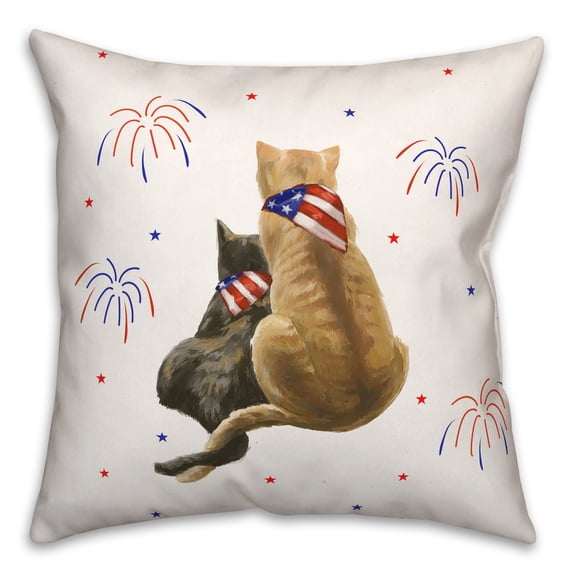 Creative Products American Cats 18 x 18 Spun Poly Pillow