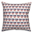 thumbnail image 1 of Creative Products American Flag Heart Pattern 18x18 Spun Poly Pillow, 1 of 3