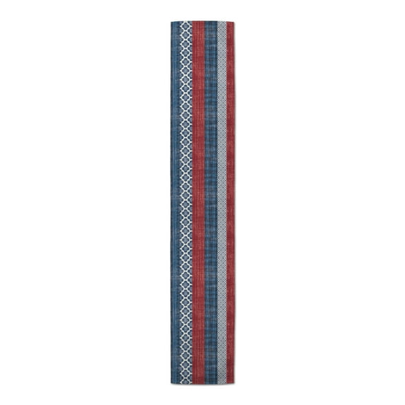 Creative Products American Patterned Stripes 16x72 Poly Twill Table Runner