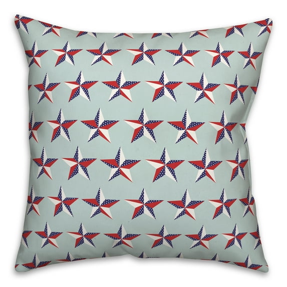 Creative Products American Star Pattern 18x18 Spun Poly Pillow
