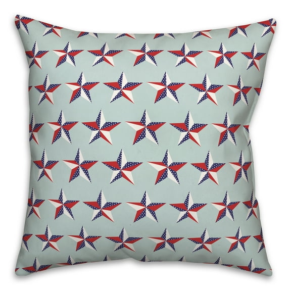 Creative Products American Star Pattern 18x18 Spun Poly Pillow