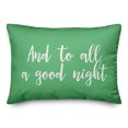 thumbnail image 1 of Creative Products And To All A Good Night in Light Green 14x20 Spun Poly Pillow, 1 of 2