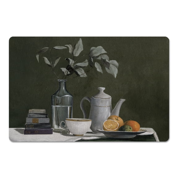 Creative Products Antique Green Still Life 18 x 27 Floor Mat