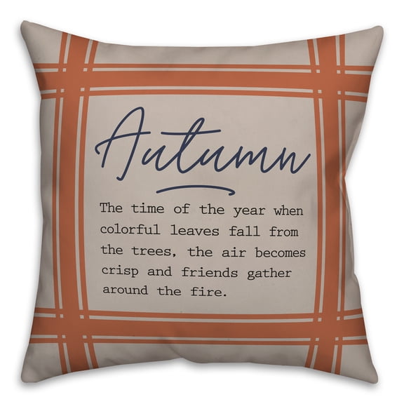 Creative Products Autumn Definition Stripes 18x18 Spun Poly Pillow