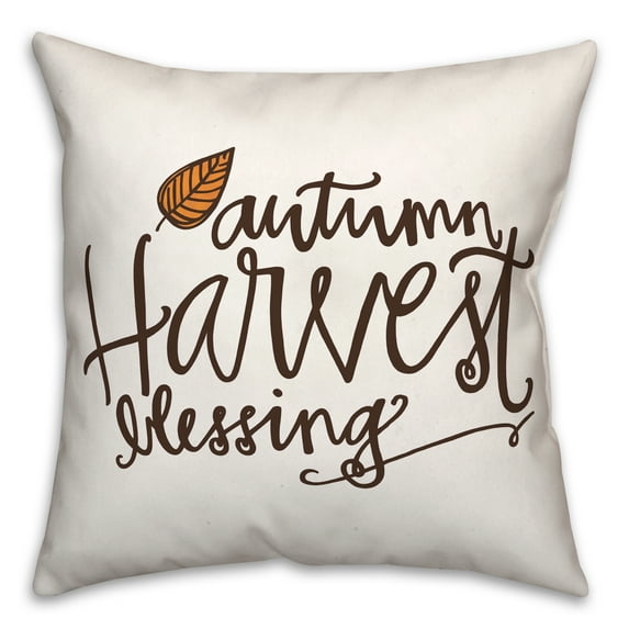 Creative Products Autumn Harvest Blessing 16x16 Spun Poly Pillow