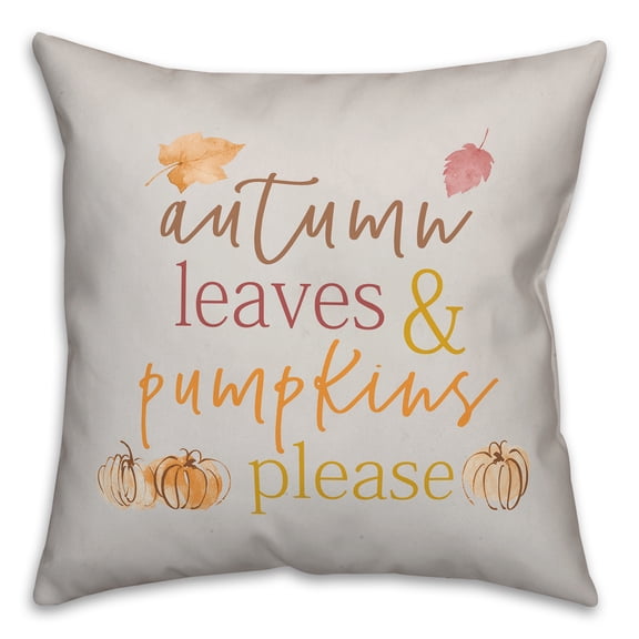 Creative Products Autumn Leaves 18 x 18 Spun Poly Pillow