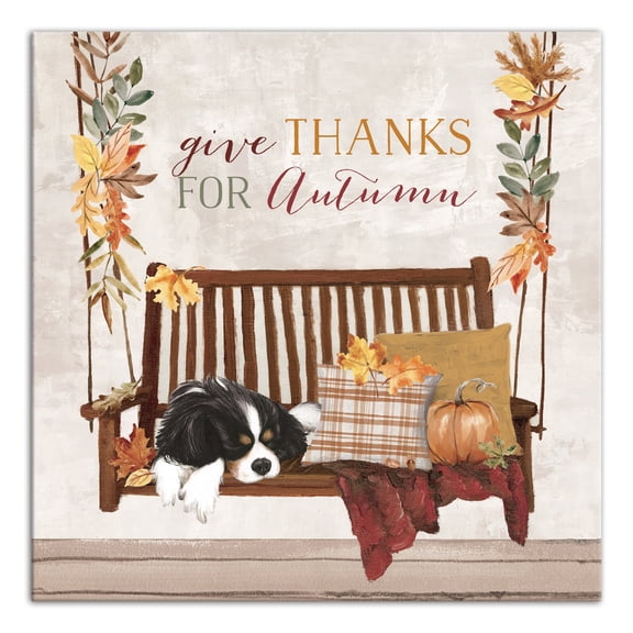 Creative Products Autumn Porch Swing 20 x 20 Canvas Wall Art