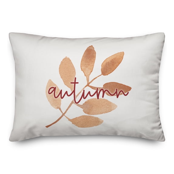 Creative Products Autumn Watercolor Leaf 20 x 14 Spun Poly Pillow