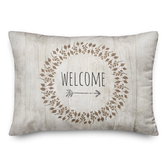 Creative Products Autumn Welcome Wreath 20 x 14 Spun Poly Pillow