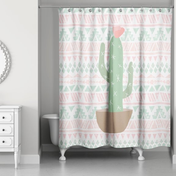 Creative Products Aztec Cactus 71x74 Shower Curtain
