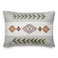 thumbnail image 1 of Creative Products Aztec Pattern White 14 x 20 Indoor / Outdoor Pillow, 1 of 3