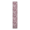 thumbnail image 1 of Creative Products Aztec Tribal Stamp Pattern Burgundy 16x90 Poly Twill Table Runner, 1 of 3