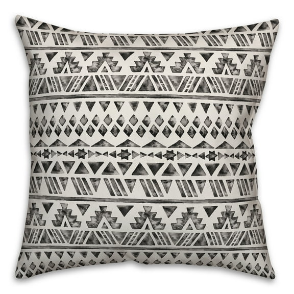 Creative Products Aztec in Black 16x16 Spun Poly Pillow