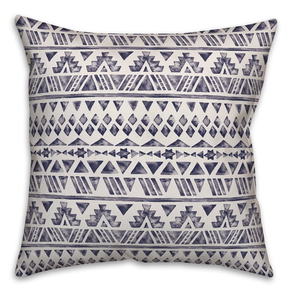 Creative Products Aztec in Blue 16x16 Spun Poly Pillow
