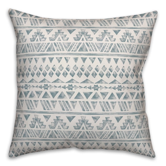 Creative Products Aztec in Blue 16x16 Spun Poly Pillow