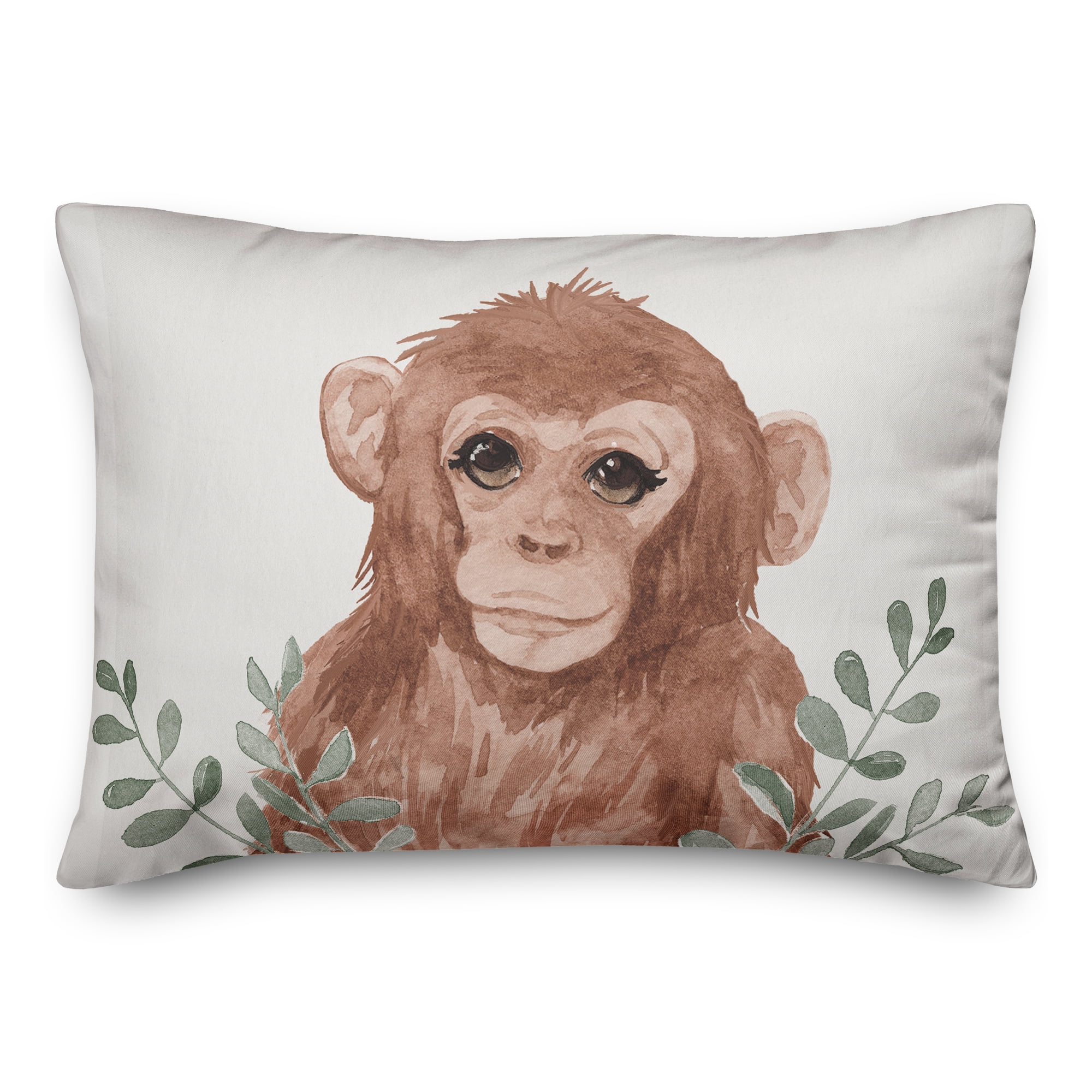 Creative Products Baby Monkey In Leaves 20 x 14 Spun Poly Pillow