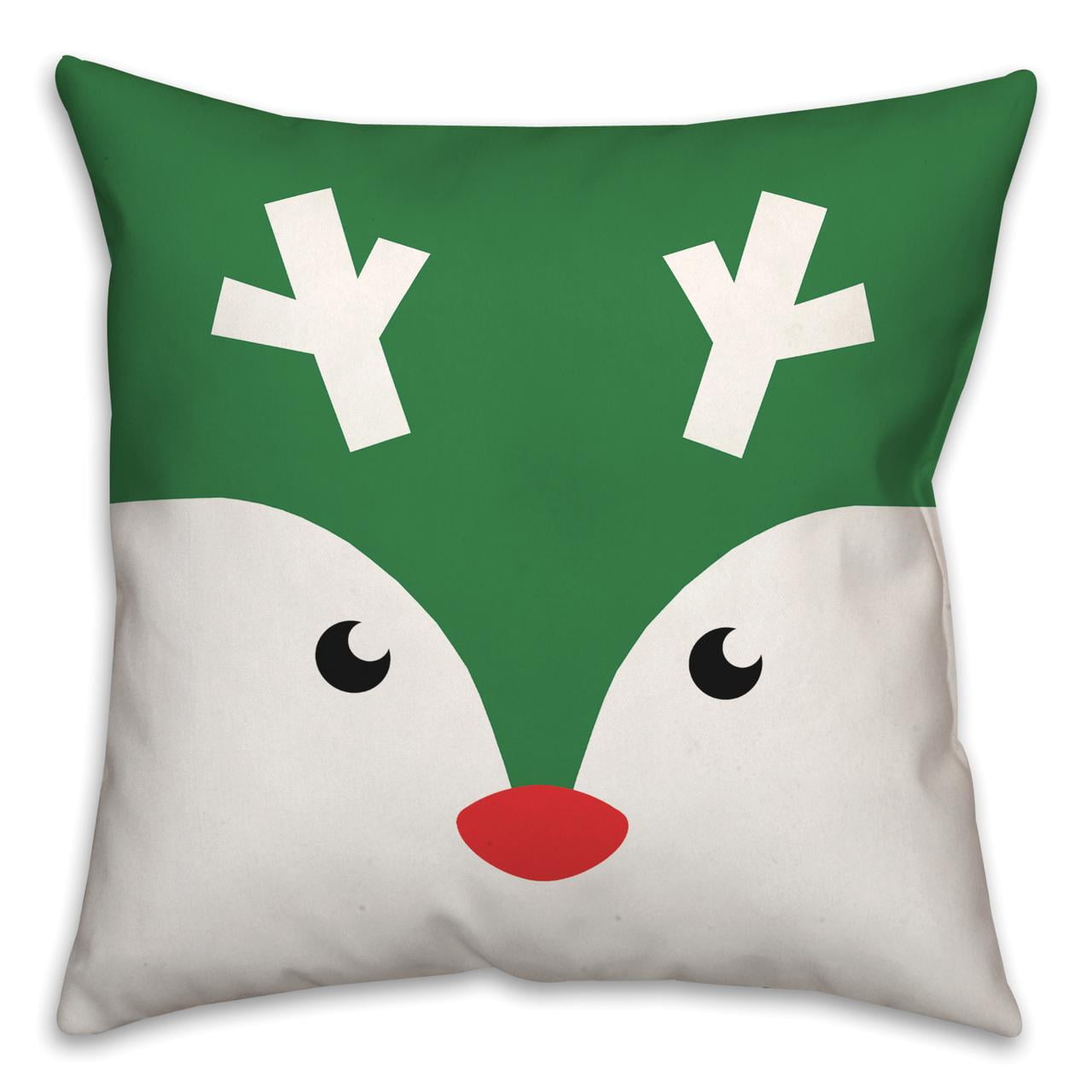 Creative Products Baby Rudolph Face 18x18 Spun Poly Pillow