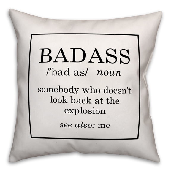 Creative Products Badass Definition 18x18 Spun Poly Pillow