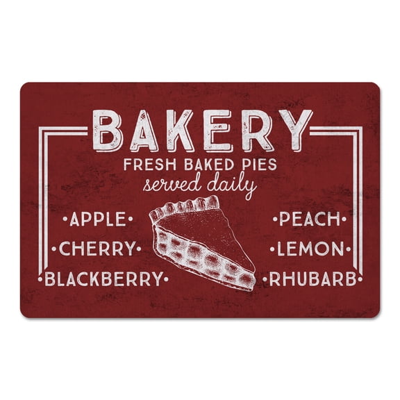 Creative Products Bakery Fresh Baked Pies Red 27x18 Floor Mat