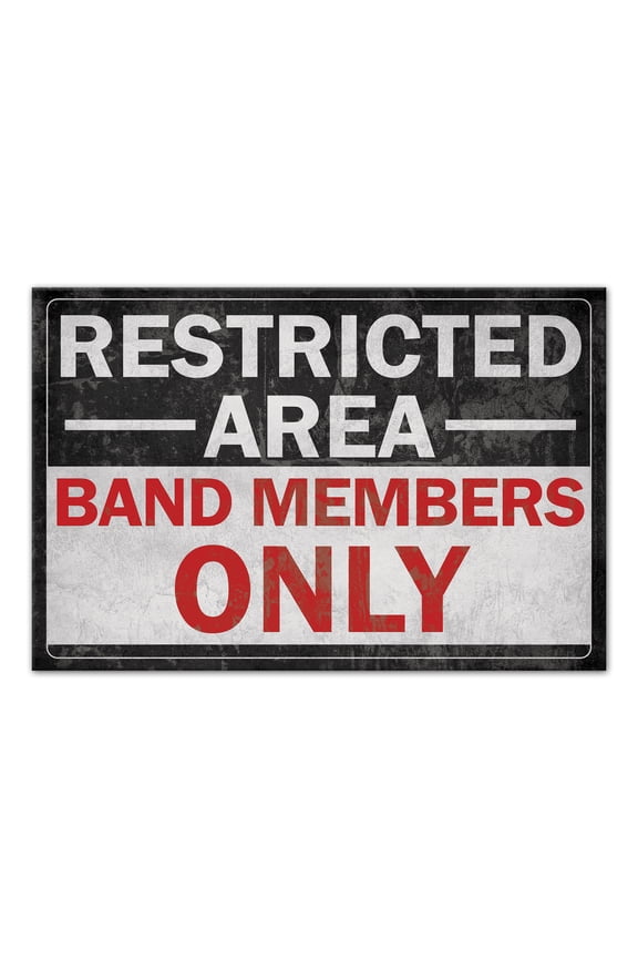 Band Members Only 12x18 Canvas Wall Art