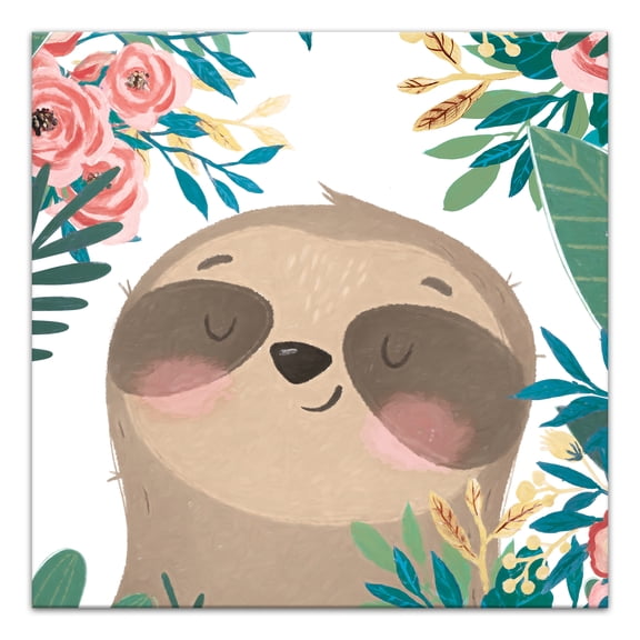 Creative Products Bashful Sloth 20x20 Canvas Wall Art
