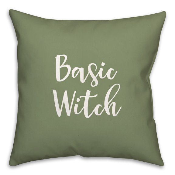 Creative Products Basic Witch in Green 18 x 18 Spun Poly Pillow