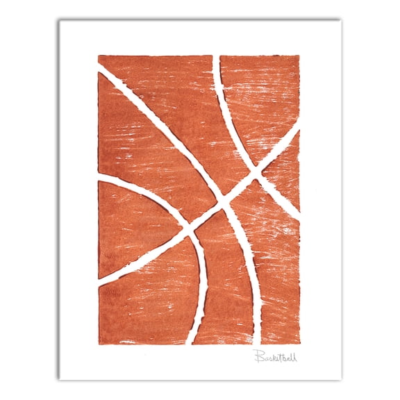 Creative Products Basketball Lines 11x14 Canvas Wall Art