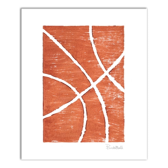 Creative Products Basketball Lines 20x24 Canvas Wall Art