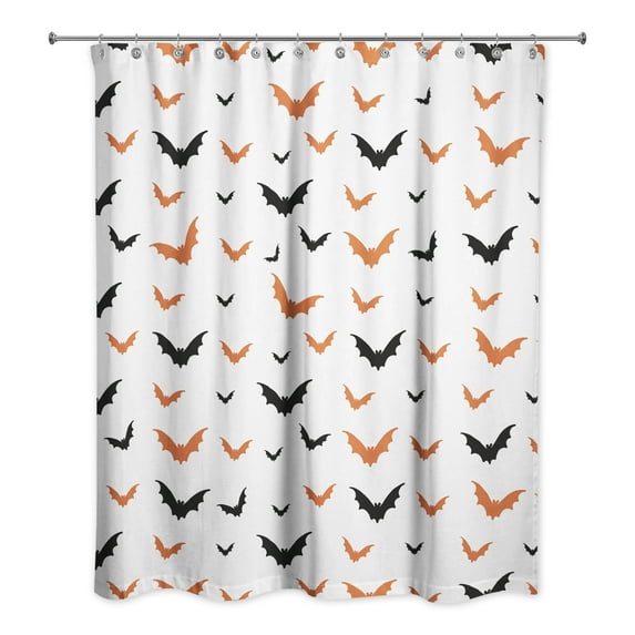 Creative Products Bat Pattern 71x74 Shower Curtain